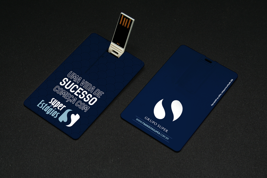 Cartão com pen drive